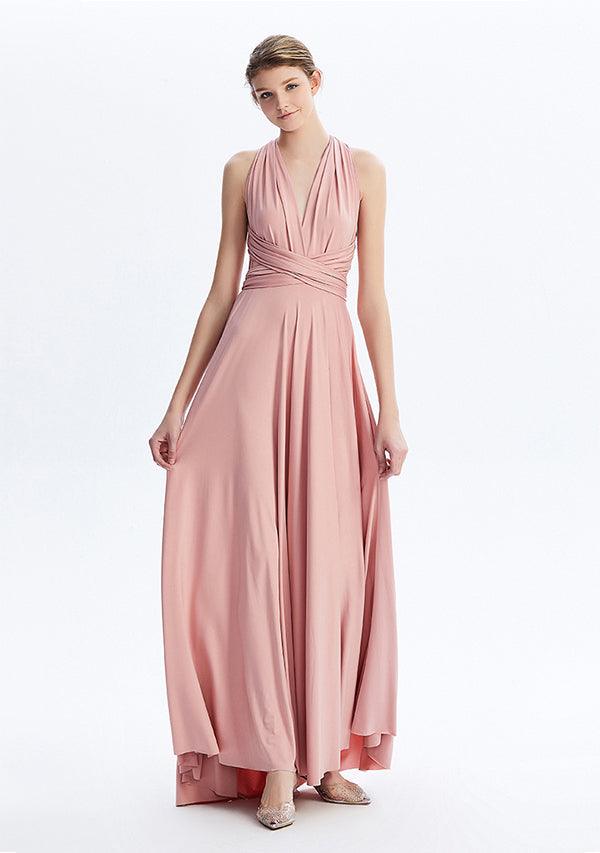 infinity dress rose gold TDY Gold Maxi Infinity Dress