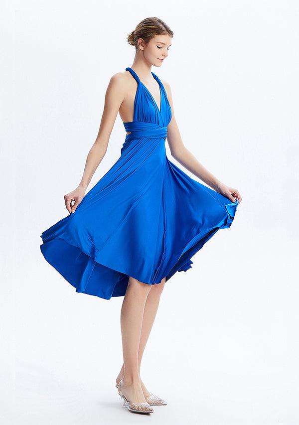 infinity dress royal blue Buy Midi Convertible [color:COPPER]color:Brown Beaded Sheer Black Lace Size:38W X 30L Straps can be tied