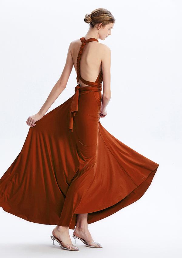 orange infinity dress Terracotta Burnt Orange Infinity Dress Multiway Bridesmaid Dress