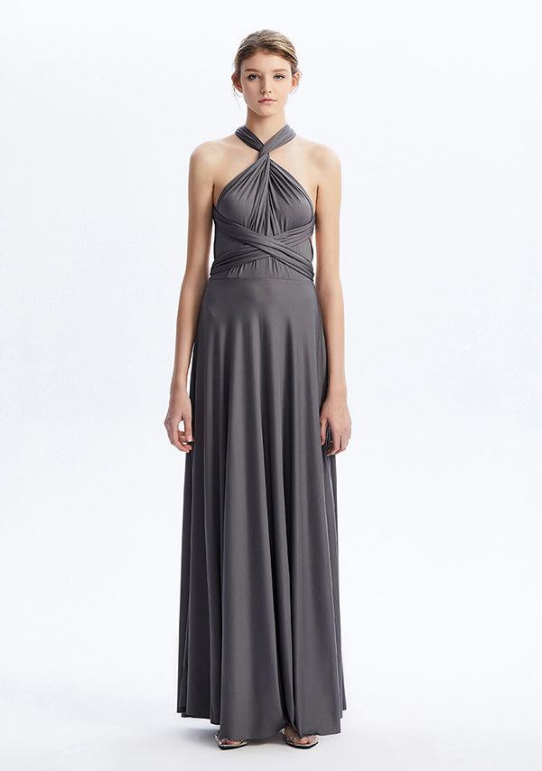 charcoal grey infinity dress Infinity Dress Dark Grey Cocktail Dress Bridesmaids' Gray Infinity Dresses By Zalby