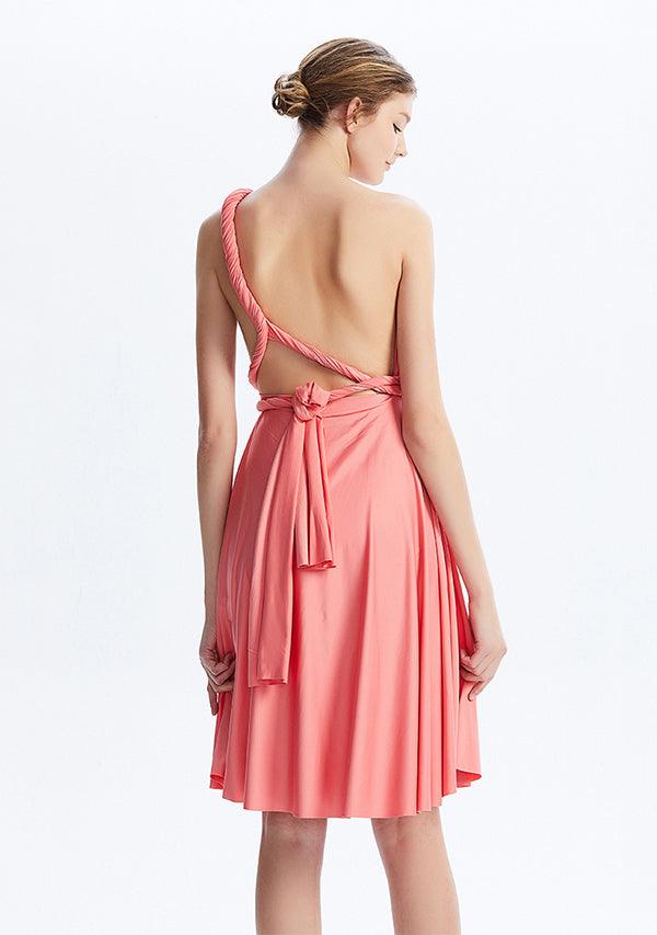 coral pink infinity dress Made In USA Peach Coral Infinity Dress Bridesmaid Convertible Dress