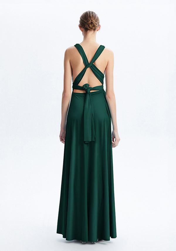 dark green infinity dress Khaki Green Infinity Dress: Convertible Bridesmaid or Prom Gown