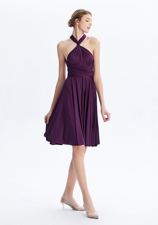 dark purple midi dress slip Violet slip midi dress purple off shoulder straps back Elegant dr Koutun Dress Stunning midi dress features a midi length Dark purple midi dress with