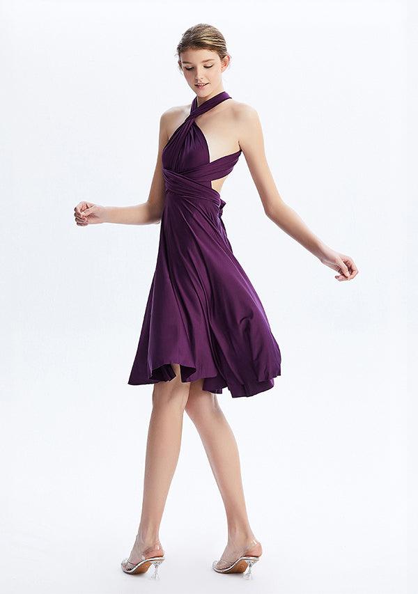 Buy Dark Purple Midi Convertible Infinity Dress -InfiwingDress.com – InfinityDress.it-INFIWING