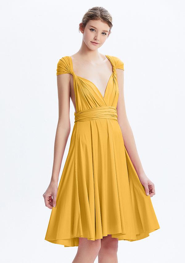 yellow gold infinity dress Buy Mustard Midi Convertible mismatched yellow bridesmaid dresses