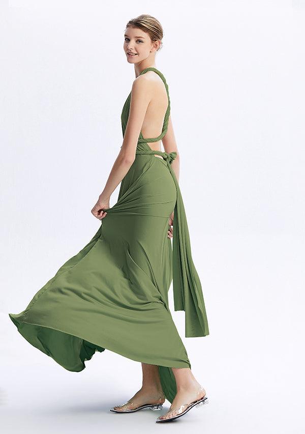 infinity dress olive green Infinity Dress/Wrap Convertible Bridesmaid Dress/Custom Size/30+ Color Floor 39 inches / Plus(16-26)