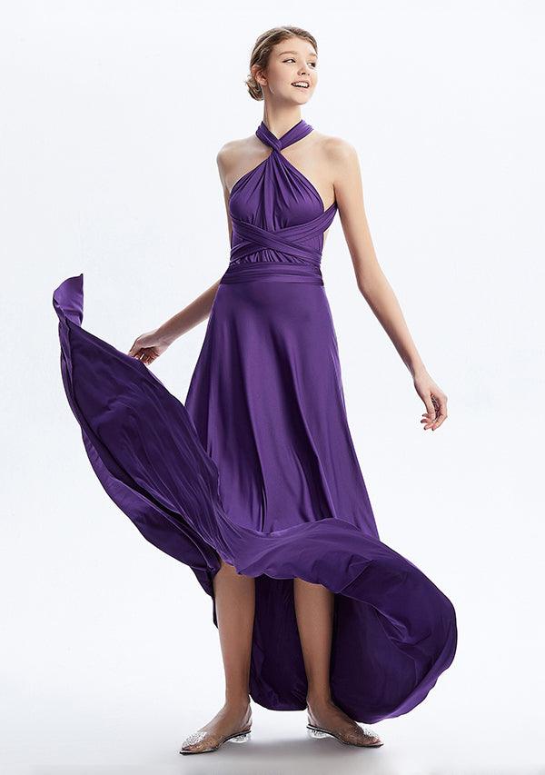 purple convertible dress Poly USA