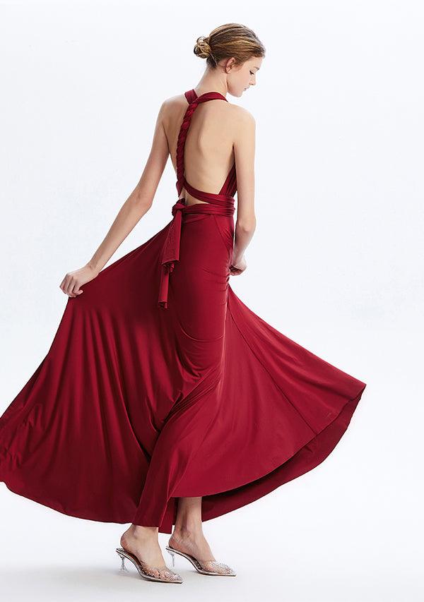 infinity red dress TDY Wine Red Maxi Infinity Dress